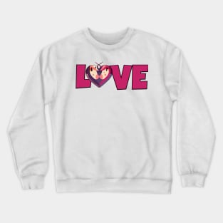 Unicorn Valentine Unicorns in Love Heart Crewneck Sweatshirt